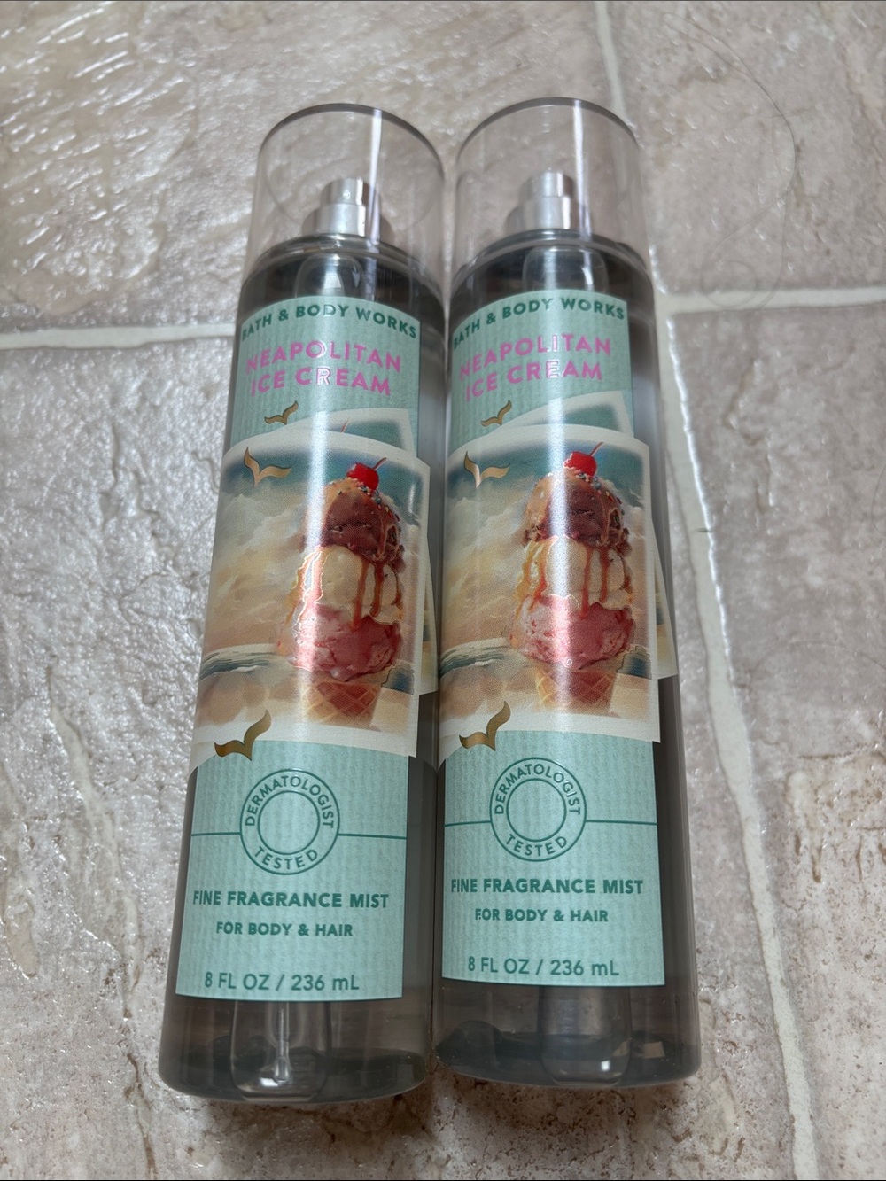 2 Bath & Body Works Neapolitan Ice Cream Fine Fragrance Mist - nwt